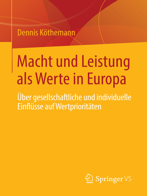 Title details for Macht und Leistung als Werte in Europa by Dennis Köthemann - Available